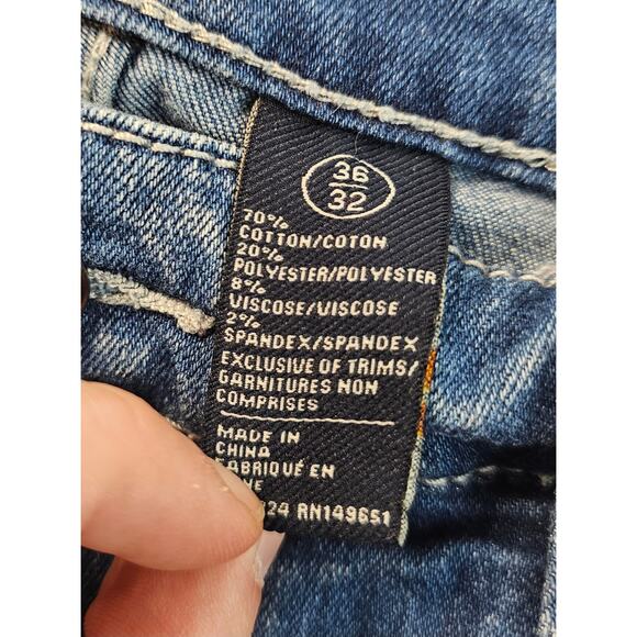 Buffalo D Bitton Max-X Super Skinny Stretch Jeans 36x32 ultra fade thick stitch - Picture 5 of 8